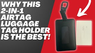 Review and Demo of 2 in 1 AirTag Luggage Tag Holder [upl. by Anihsat]