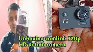 Unboxing camlink 720p HD action camera Best low budget action camera for moto vlogging [upl. by Beatriz901]