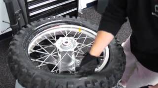 NoMar Tire Changer  How to change dirt bike tires [upl. by Jonina]