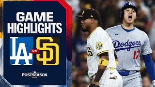 Dodgers vs Padres NLDS Game 4 Highlights 10924  MLB Highlights [upl. by Enelie614]