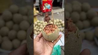 Tasty Masala Bel or WoodAppleMouth Watering Street Food shorts fruits streetfood viralvideo [upl. by Edgell93]