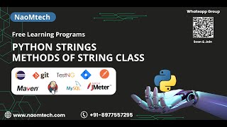 20  Python tutorial For Beginners  Strings  Methods of a String class [upl. by Kohsa]