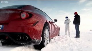 Ferrari FF Vs Bentley Continental V8 on Ice  Top Gear  Series 18  BBC [upl. by Imoian]