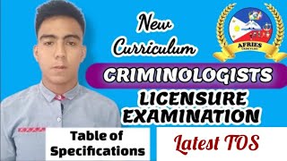 Criminology Licensure Exam Content  New Curriculum  Latest TOS 2024 [upl. by Dorfman]