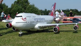 RELOADED RC BOEING 747400 MAIDEN FLIGHT VIRGIN ATLANTIC WORLD BIGGEST RC JUMBO [upl. by Cyndi]