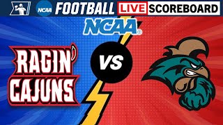 Louisiana Ragin Cajuns vs Coastal Carolina Chanticleers  NCAA Football Live Score [upl. by Eiralc]