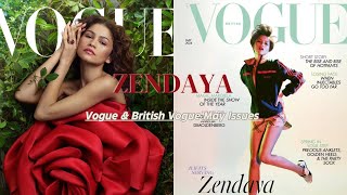 Zendaya Cover Vogue amp British Vogue May Issue 2024 [upl. by Binetta]