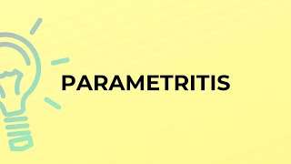 What is the meaning of the word PARAMETRITIS [upl. by Gable]