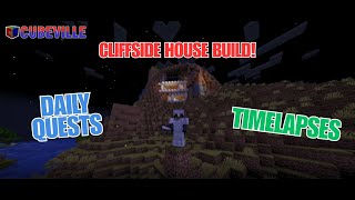 Cliffside House Build  Cubeville Minecraft Ep 2 [upl. by Ru880]