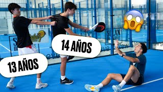 NIÑOS DE 13 AÑOS vs TRESCO en PARTIDO DE PADEL [upl. by Suter]