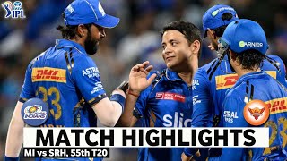 MI vs SRH 55th Match IPL 2024 Highlights  IPL Highlights 2024  Cricket ipl 2024 highlights today [upl. by Kcirre]