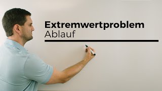 Extremwertproblem Ablauf Optimierungsaufgabe Extremalproblem  Mathe by Daniel Jung [upl. by Themis668]