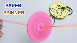 How to make Paper Spinner for fun  Crafts for kids [upl. by Kezer]