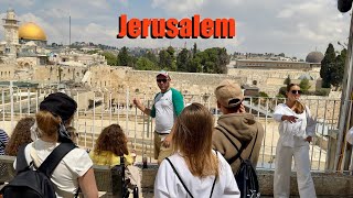 Jerusalem Walk from Zion Gate to the entrance to the Western Wall through the Jewish Quarter [upl. by Yleoj]