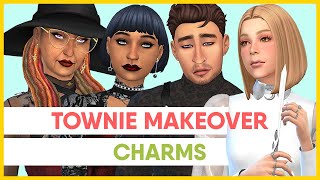 THE CHARM FAMILY  Townie Makeover  The Sims 4 Create A Sim  CC Links [upl. by Llenal197]