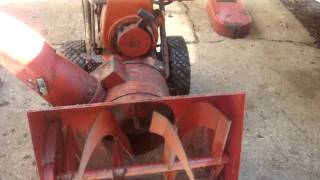 1968 YardMan Snowbird 70400 5HP Tecumseh engaging augers belts [upl. by Assirrec]