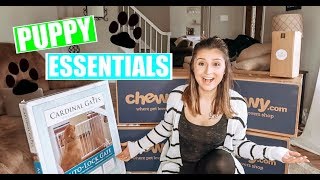 HUGE CHEWY Unboxing  New Puppy Haul  Everything You Need for a New Pup [upl. by Sidonia]