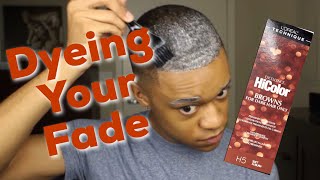 How To Dye Your Bald Fade  Loreal HiColor Soft Auburn H5 [upl. by Lerrud976]