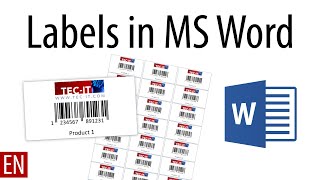 Print Barcode Labels with Microsoft Word [upl. by Brown]