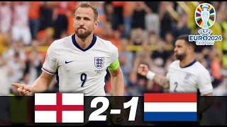 INGLATERRA vs PAISES BAJOS 21  Goles y Resumen del partido  EUROCOPA 2024 [upl. by Adlar835]