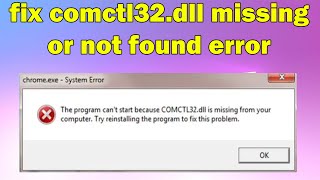 How to Fix comctl32dll Missing or Not Found Error in Windows 1011 [upl. by Allets434]