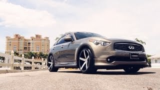 Infiniti FX on 22quot Vossen VVSCV3 Concave Wheels  Rims [upl. by Ramo]