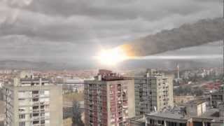 Simulation of a Huge Meteor Hitting Earth with VFX Breakdown [upl. by Vanden]