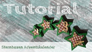 DIY  Adventskalender SternBox  german  deutsch [upl. by Lenej618]