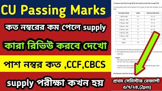 CU semester passing marks 2024  CU semester passing number  CU supply exam rules supply exam rule [upl. by Idnahr]