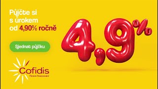 Cofidis půjčka nyní s úrokem od 49  ročně [upl. by Hooke]