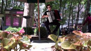 Accordion Player Tony Kovatch French Accordion Music  Bryant Park NYC [upl. by Palmira865]