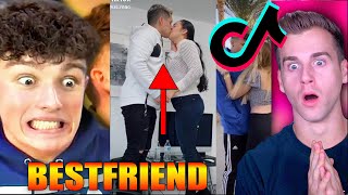 Kissing my bestfriend TikTok challenge  Bestfriend kissing Tik Tok compilation gone right [upl. by Katti]