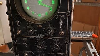 DuMont Oscillograph scope clock 5LP1 CRT [upl. by Haukom]