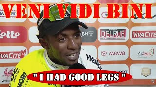 Biniam Girmay  Interview at the Finish 2° Place  Binche  Chimay  Binche 2024 [upl. by Dani901]