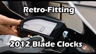 CBR1000RR 2012 Fireblade Clock  Dash Swap  Retrofitting to an early bike [upl. by Chane]