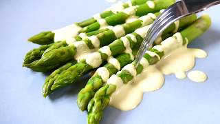 Vegan sauce hollandaise on green asparagus [upl. by Leirza767]