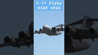 riat riat2024 aviation airplane aircraft airforce airshow c17 raf shorts short flypast [upl. by Inoj349]