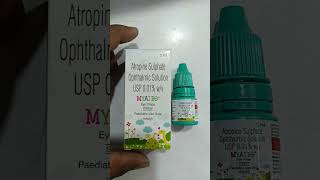 MYATRO Eye Drops Atropine Sulphate 001 आखों के लिए सबसे बेस्ट आई ड्रॉप shorts eyes drop [upl. by Sik196]