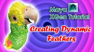 Creating Realistic Dynamic Feathers with XGen in Maya Tutorial  Funny 3D Yellow Head Amazon Parrot [upl. by Yenittirb]