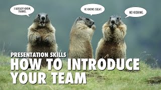 quotPresentation Skillsquot How to introduce your team CC [upl. by Cherin]