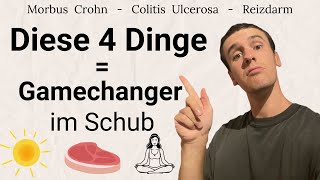 DIESE 4 SACHEN SIND GAMECHANGER WÄHREND EINES SCHUBS Colitis Ulcerosa Morbus Crohn Reizdarm [upl. by Saibot]