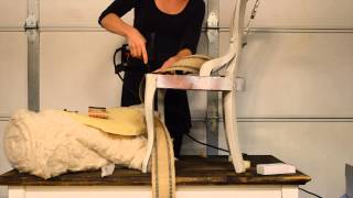 How to apply jute webbing Upholstery tutorial [upl. by Eimiaj]