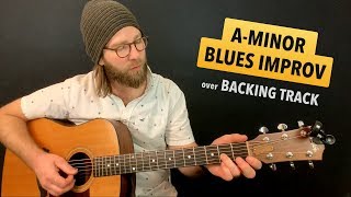 Improv blues licks in Aminor [upl. by Stroud]