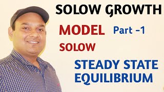 SOLOW GROWTH MODEL EXPLAINED IN HINDI  SOLOW STEADY STATE EQUILIBRIUM [upl. by Neumann]