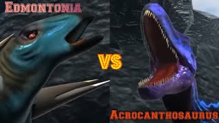 Edmontonia VS Acrocanthosaurus If Dinosaurs Could Talk Version [upl. by Stew104]