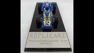 1970 Indy 500 Winning Replicarz 1 43 Diecast Al Unser 2 Johnny Lightning PJ Colt [upl. by Sivrup]