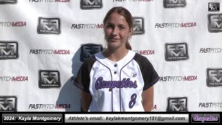 2024 Kayla Montgomery 30 GPA  Outfielder Softball Recruiting Skills Video  Ca Grapettes 18 Gold [upl. by Hsetih]