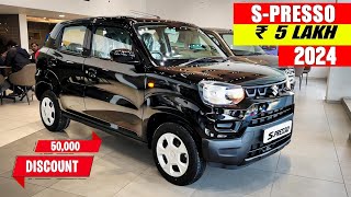 Maruti SPresso New Model 2024 सिर्फ़ ₹5 लाख Maruti S Presso Review Hindi [upl. by Eidnew46]