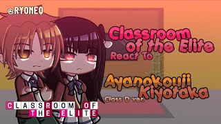 Classroom of the Elite Reacts To Ayanokouji  Class D [upl. by Ahsimek]