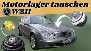 Wenn der Motor wackelt MOTORLAGER erneuern am Mercedes W211 W203  MB Youngtimer Parts [upl. by Anaes]